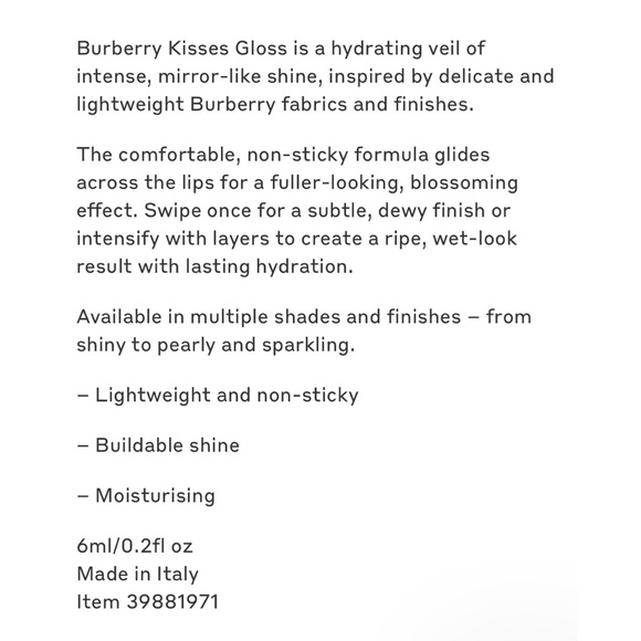 new Burberry ☻︎ Kisses High Shine Mirror Gloss ☻︎ Oxblood No 101 ☻︎ Bold Color - Picture 14 of 17